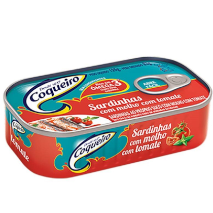 SARDINHA COQUEIRO C/TOMATE 125G ABRE FACIL *CP02