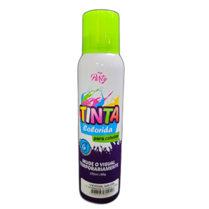 TINTA SPRAY PARA CABELO VERDE NEON 150ML MY PARTY