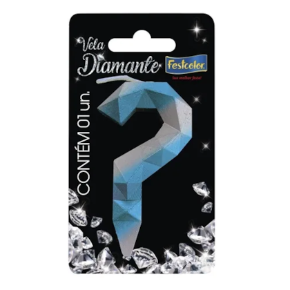 VELA DIAMANTE AZ/PRATEADA ? FESTCOLOR