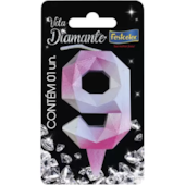 VELA DIAMANTE RS/PRATEADA N.9 FESTCOLOR