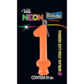 VELA NEON LARANJA N.1 FESTCOLOR *CP02