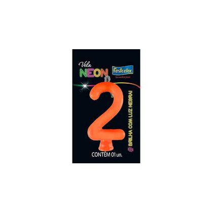 VELA NEON LARANJA N.2 FESTCOLOR *CP02