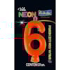 VELA NEON LARANJA N.6 FESTCOLOR *CP02