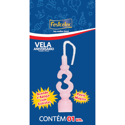 VELA NIVER NUM.ROSA N.3 FESTCOLOR *CP02